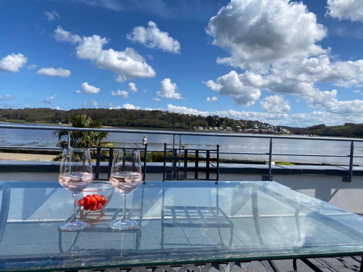 Maison Villa Montmarin Vue Mer Bretagne Nord Vers Roscoff Carantec Morlaix Plouescat Locquenole Avec Son Spa Et Sa Vue Mer المظهر الخارجي الصورة