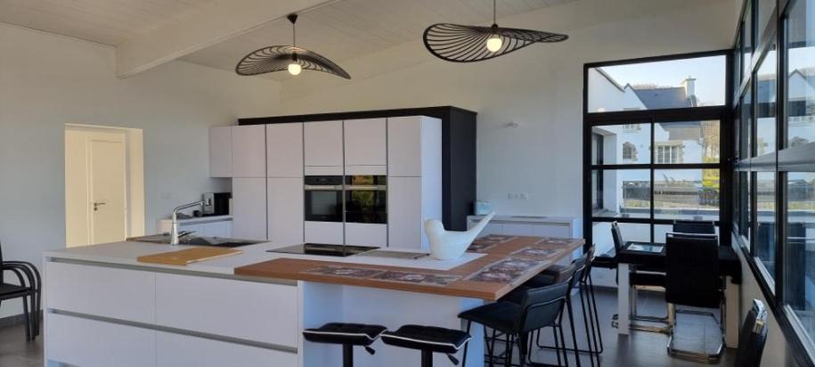 Maison Villa Montmarin Vue Mer Bretagne Nord Vers Roscoff Carantec Morlaix Plouescat Locquenole Avec Son Spa Et Sa Vue Mer المظهر الخارجي الصورة